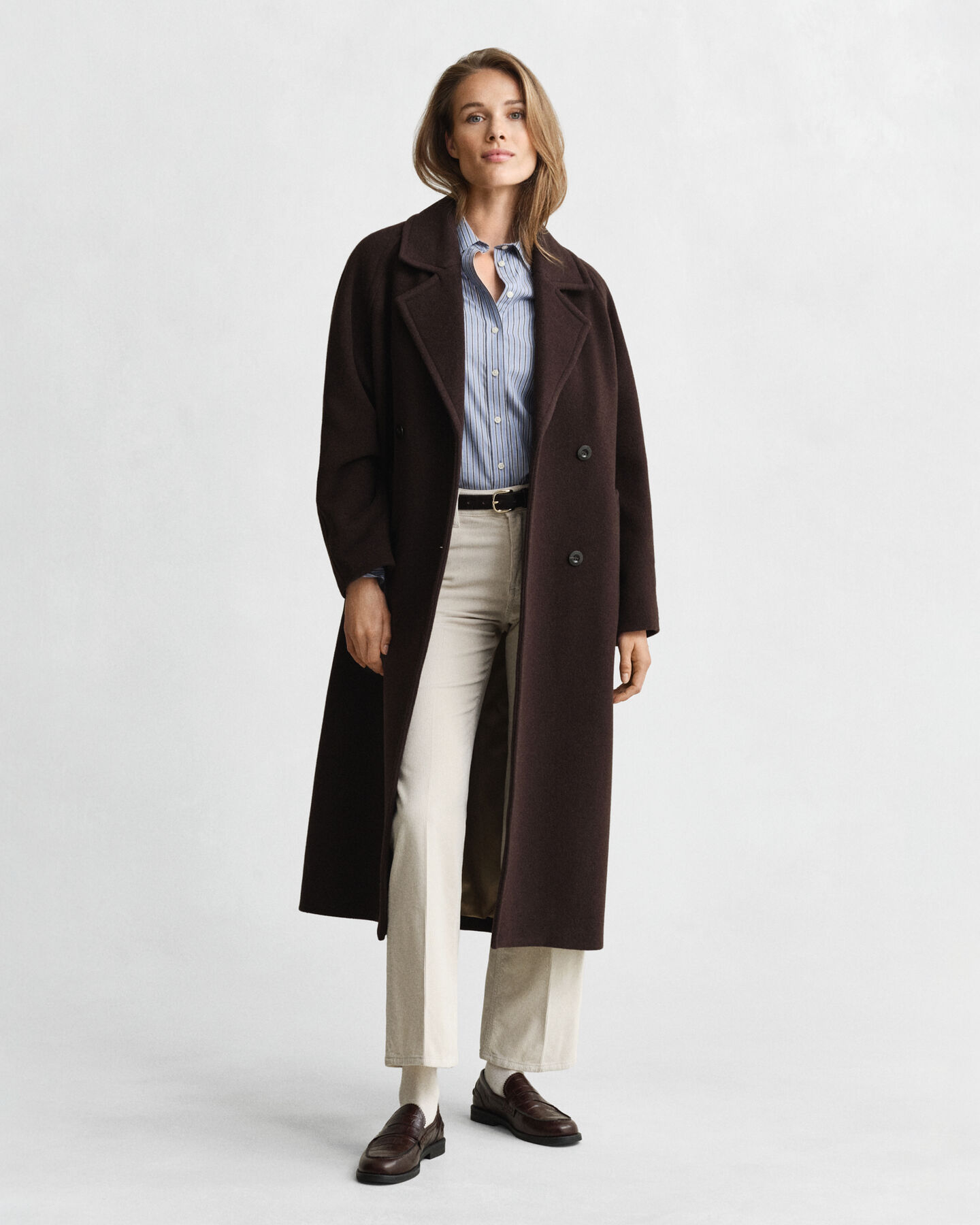 Regular Fit Popeline Bluse mit Streifen