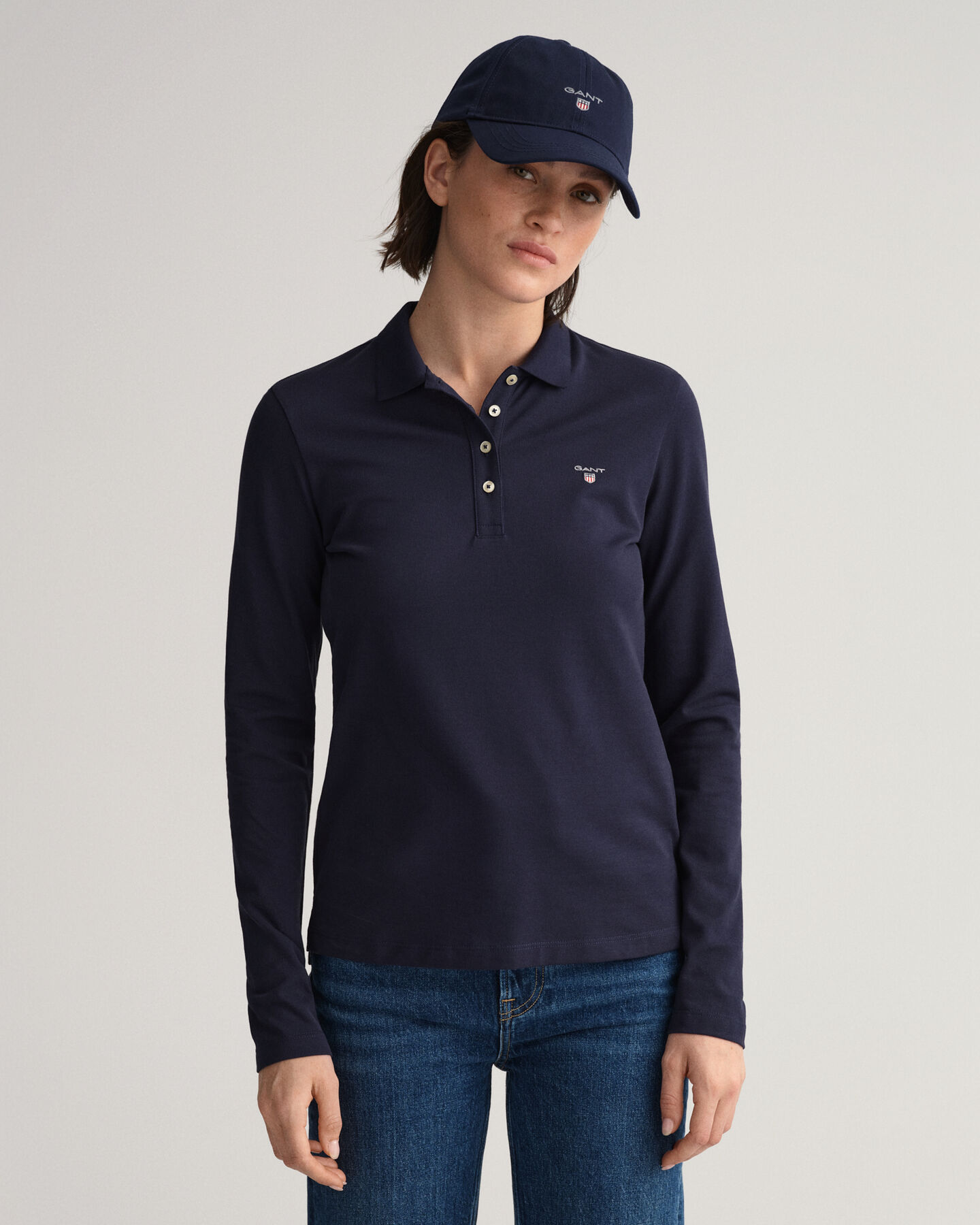 Original Piqué Langarm-Poloshirt