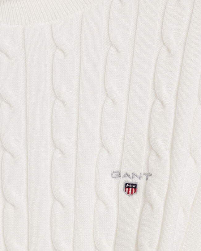 Rollkragenpullover aus Stretch-Baumwolle mit Zopfmuster