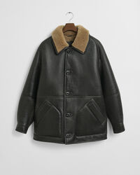 Shearling-Lederjacke
