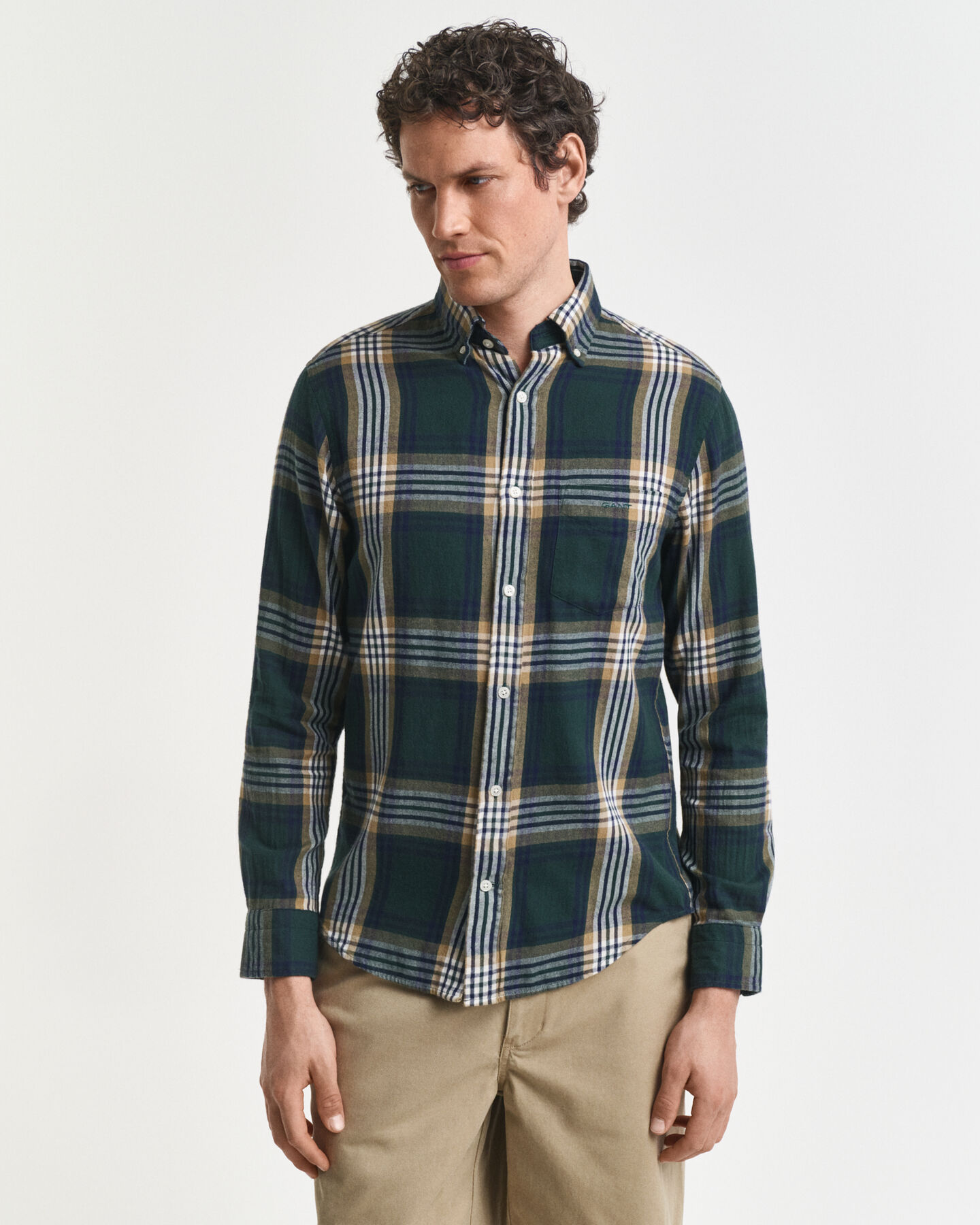 Regular Fit Windblown Flannel Karohemd
