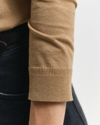 Nahtloses Langarm-Poloshirt mit Knöpfen