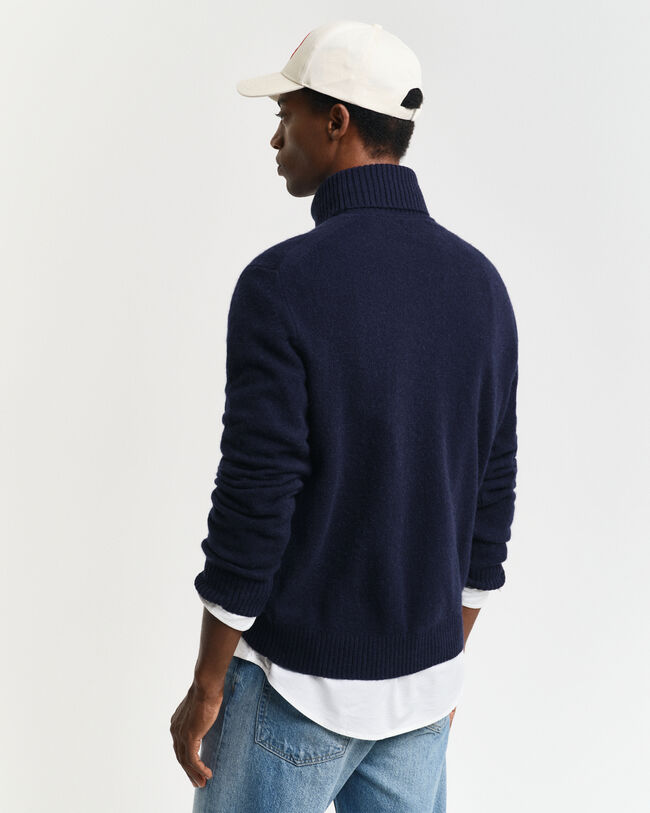 Rollkragenpullover aus Wollgemisch