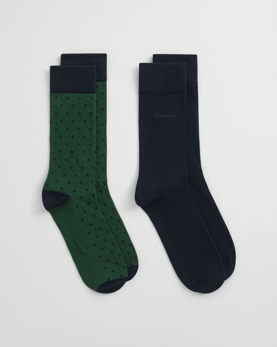 2er-Pack Socken Einfarbig & Getupft