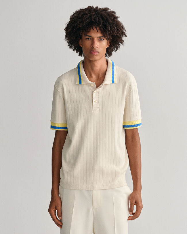 Drop-Needle Piqué Poloshirt