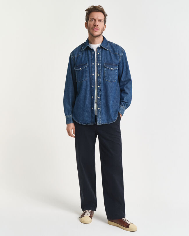 Relaxed Fit Rodeo Jeanshemd