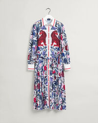 Tiger Flower Kleid mit Falten