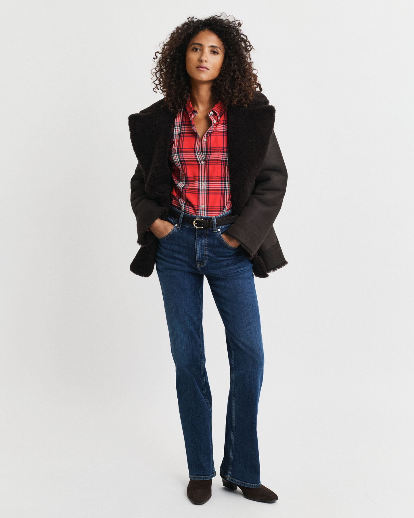 Relaxed Fit Flanellbluse mit Karomuster