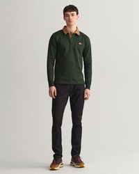 Heavy Rugger mit Cord-Kragen