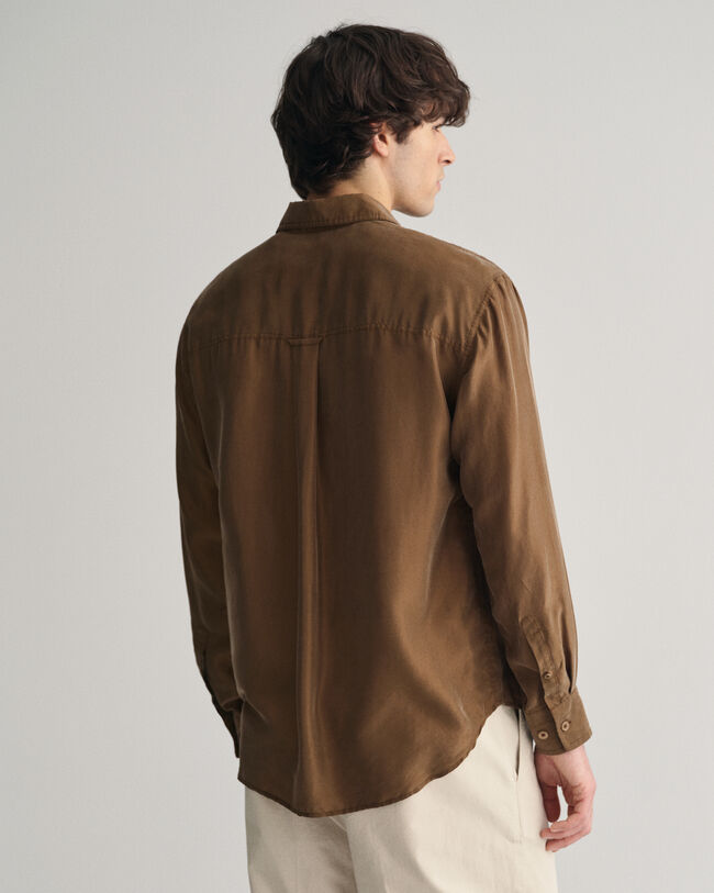 Relaxed Fit Seidenhemd