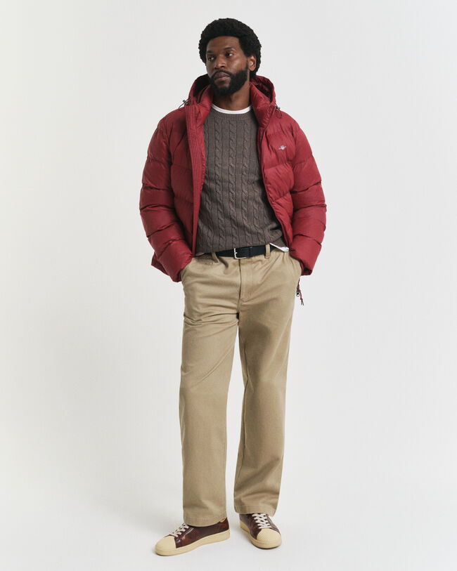 Zopfstrick Rundhalspullover aus Baumwolle