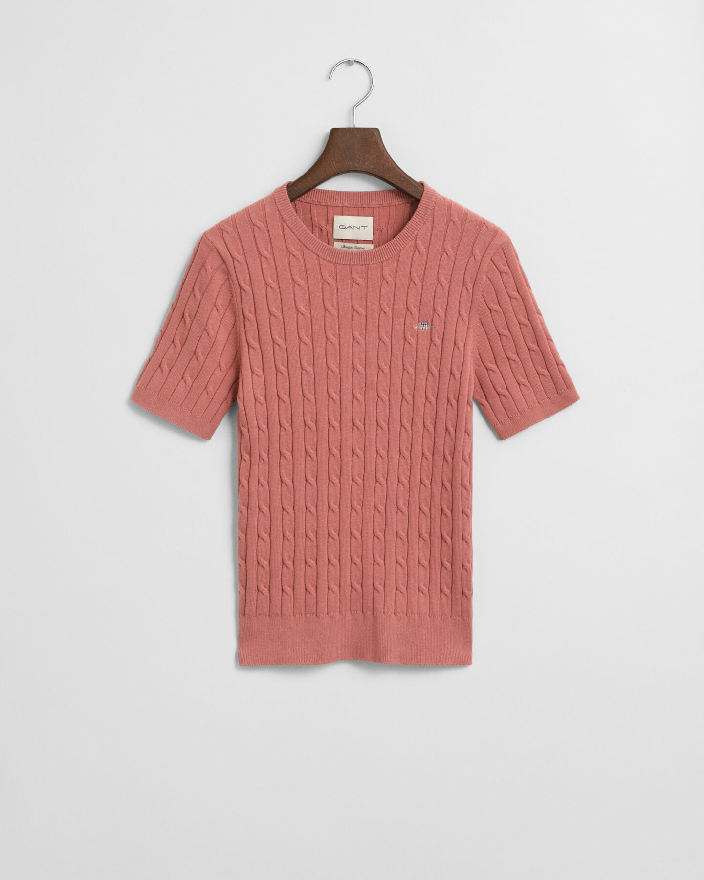 Zopfstrick-Pullover aus Stretch-Baumwolle