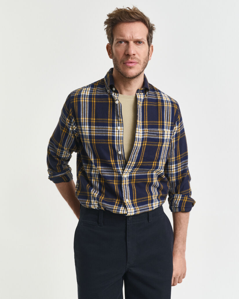 Regular Fit Windblown Flannel Karohemd