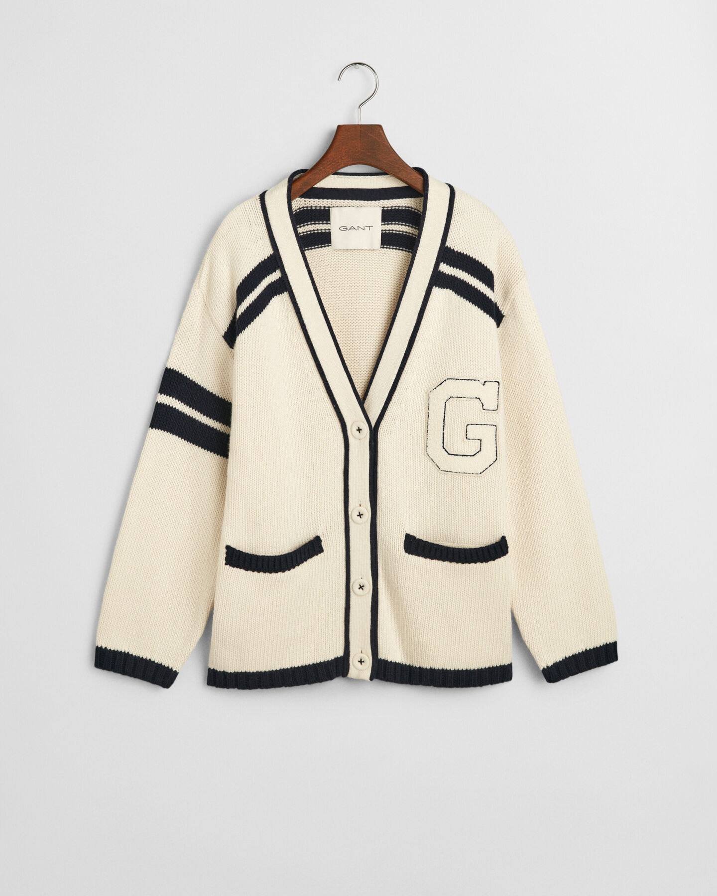 GANT Varsity V-Neck Strickjacke