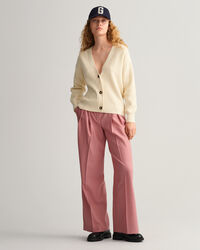 Gerippte Strickjacke aus Baumwolle