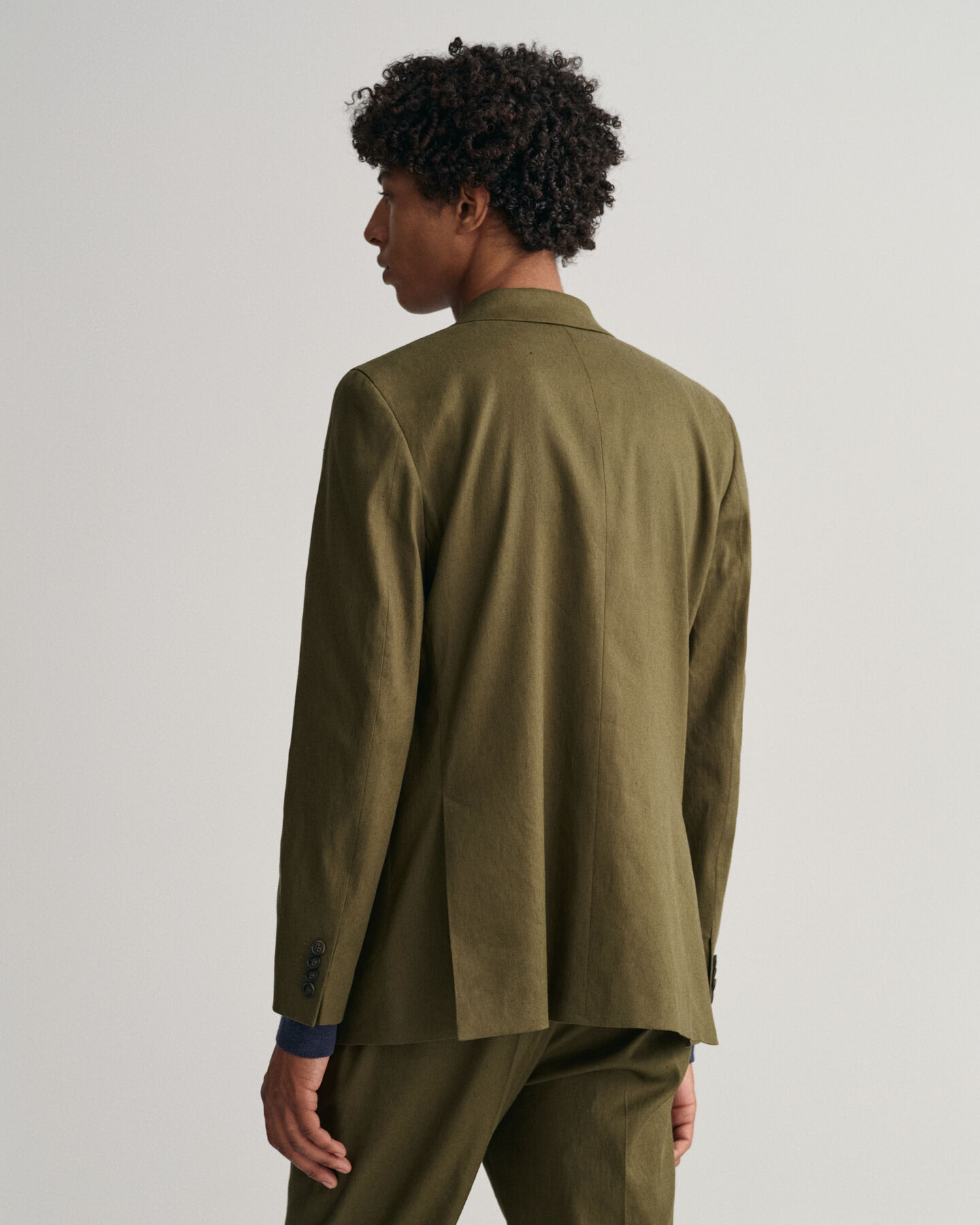 Baumwoll Leinen Anzugblazer