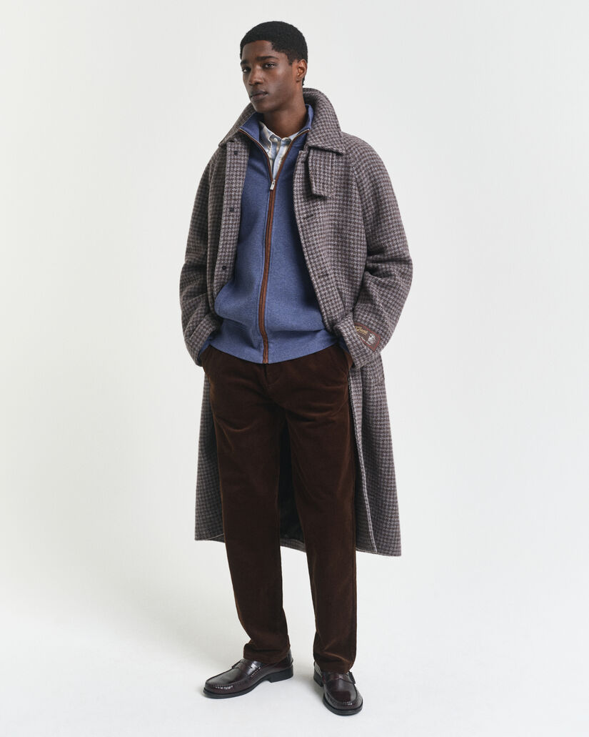 Sacker Rib Strickjacke mit Reißverschluss