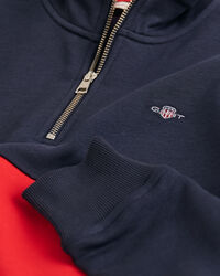 Teens Shield Sweatshirt im Blockfarbendesign mit Reißverschlusskragen