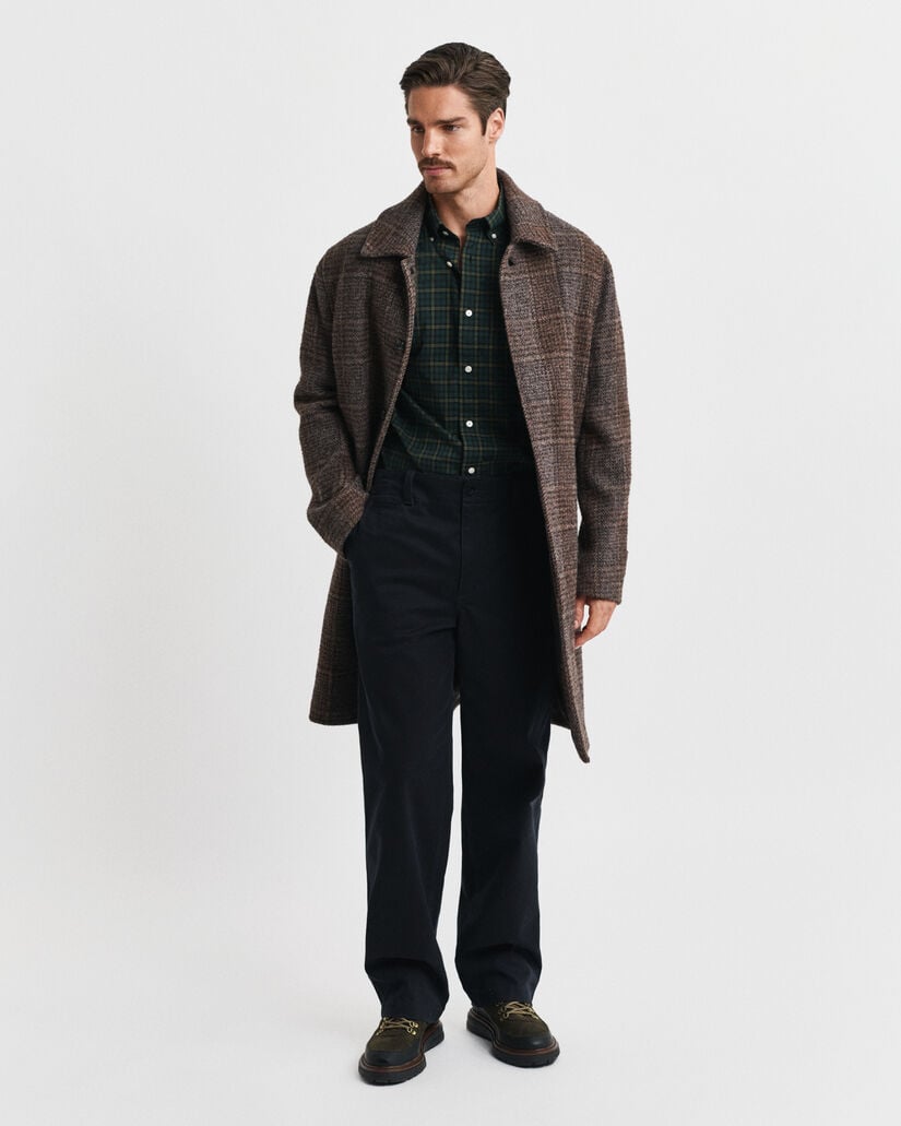 Regular Fit Classic Popeline Hemd mit Karomuster