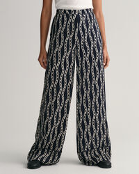 Chain Print Hose mit weitem Bein