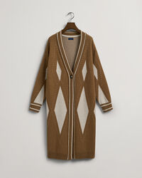 Argyle Longstrickjacke