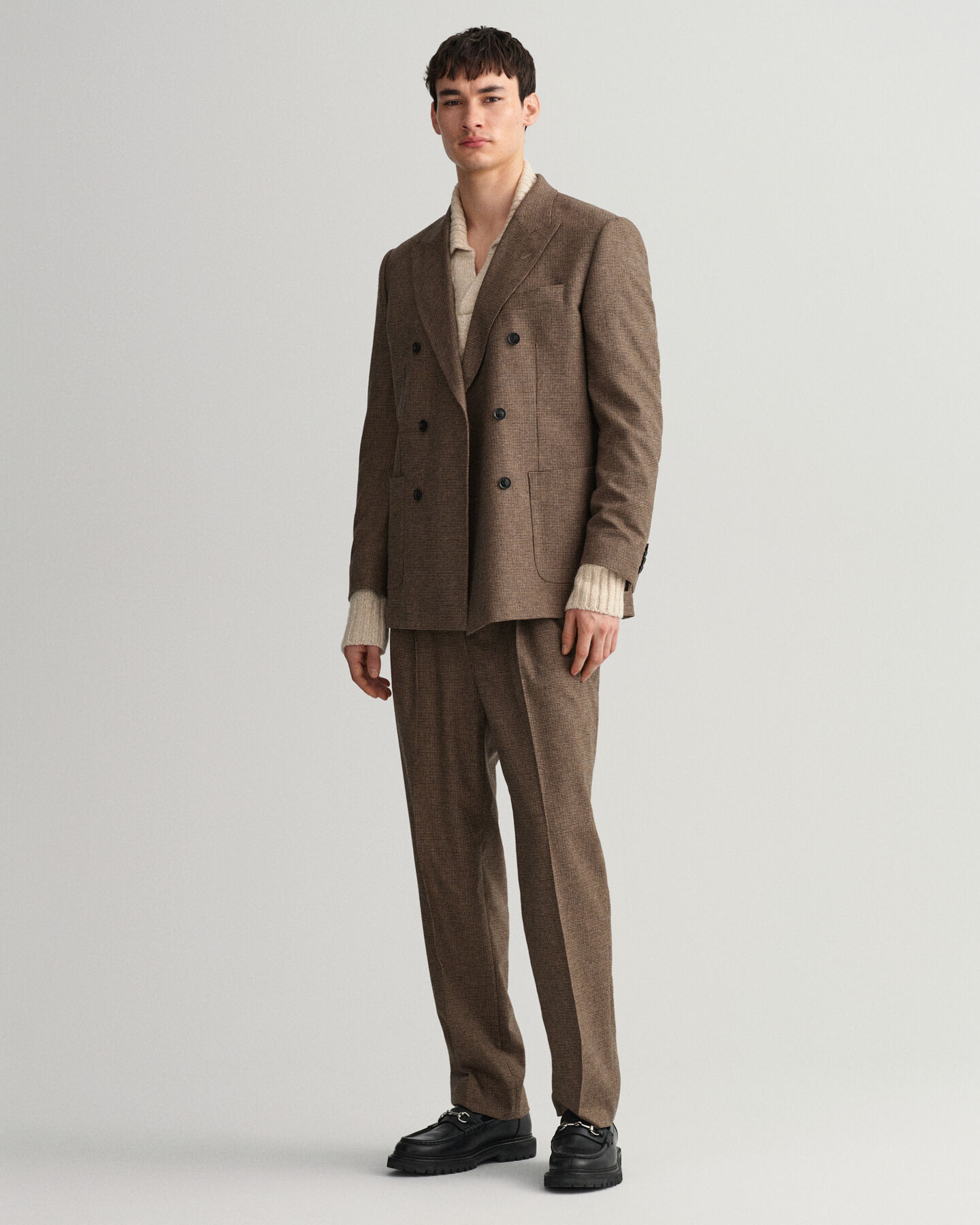 Anzugsakko mit Hahnentrittmuster