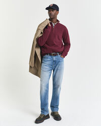 Sacker Rib Sweatshirt mit Reißverschlusskragen