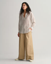 Gestreifte V-Neck Bluse