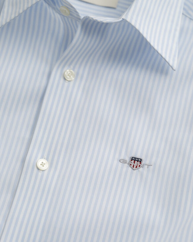 Slim Fit Stretch Popeline Hemd mit Streifen