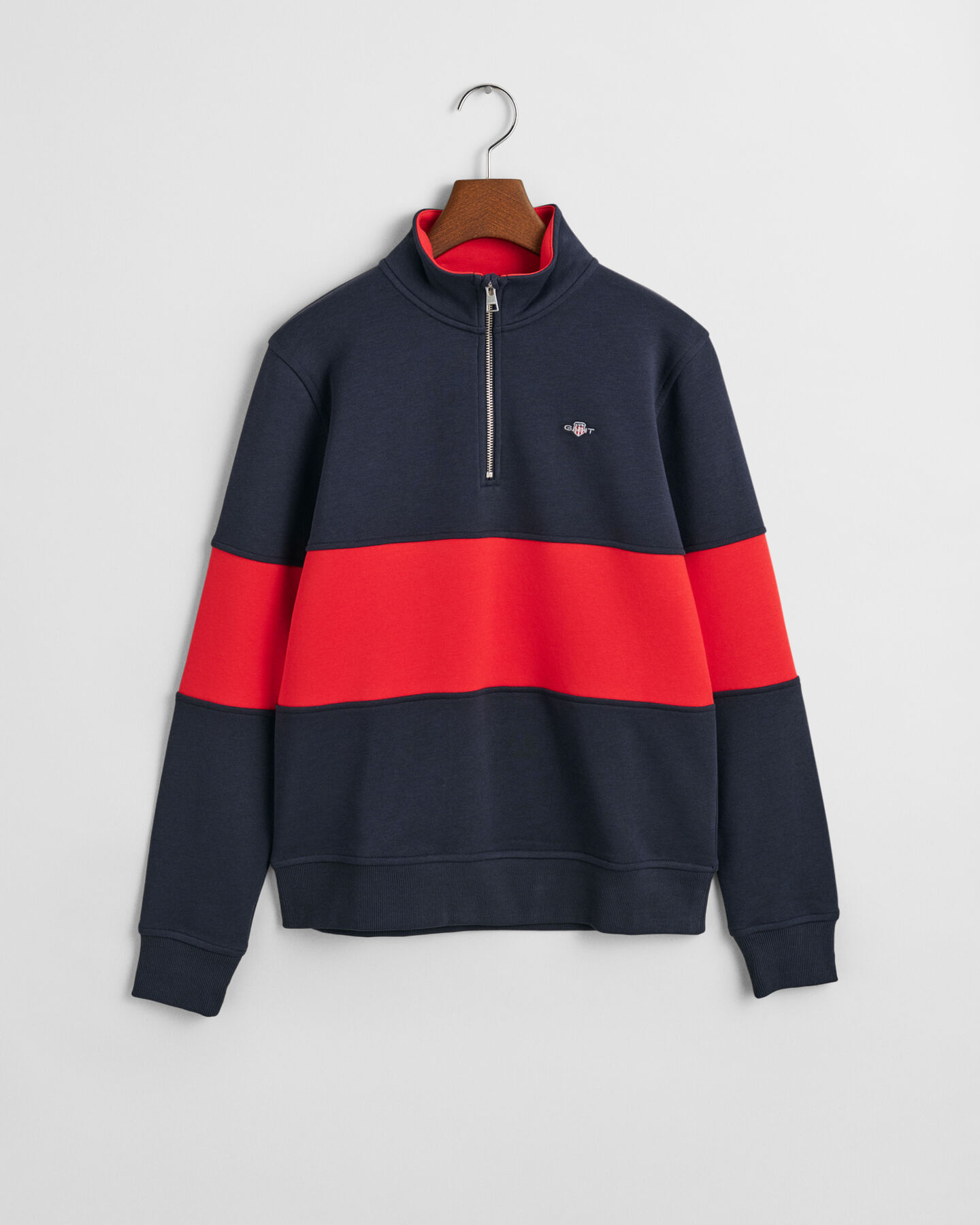 Teens Shield Sweatshirt im Blockfarbendesign mit Reißverschlusskragen