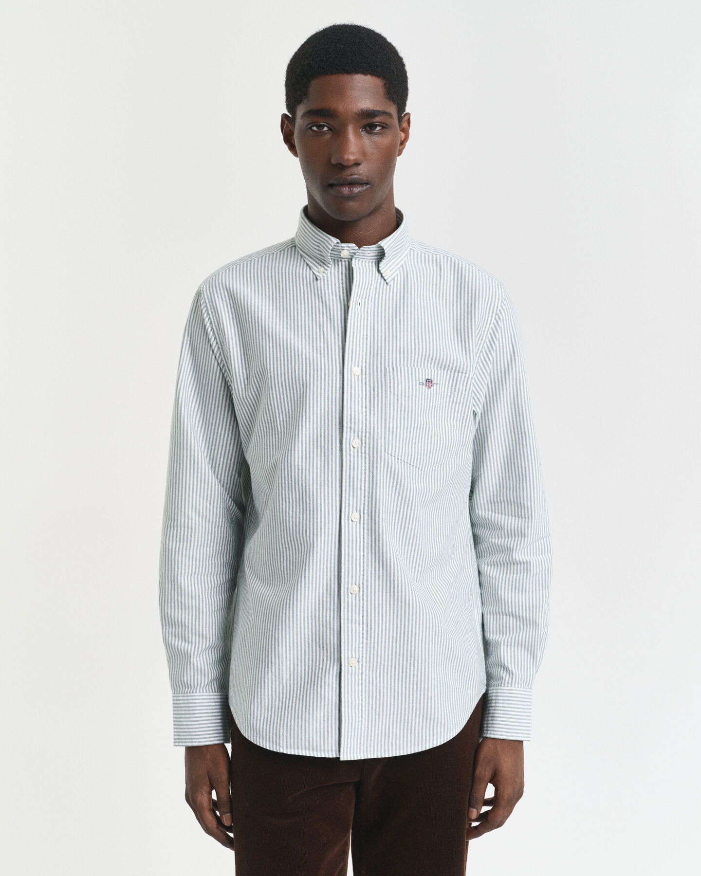 Regular Fit Banker Stripe Classic Oxford-Hemd