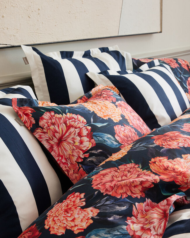 Kopfkissenbezug mit Pfingstrosen-Print