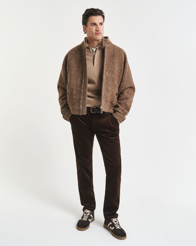 Sacker Rib Sweatshirt mit Reißverschlusskragen