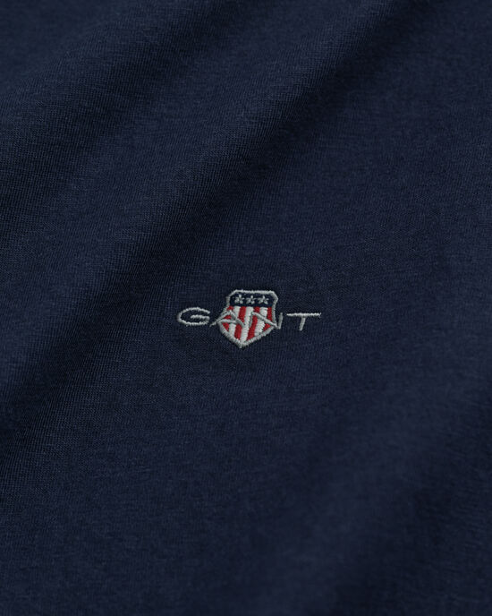 Slim Fit Shield T-Shirt mit V-Ausschnitt