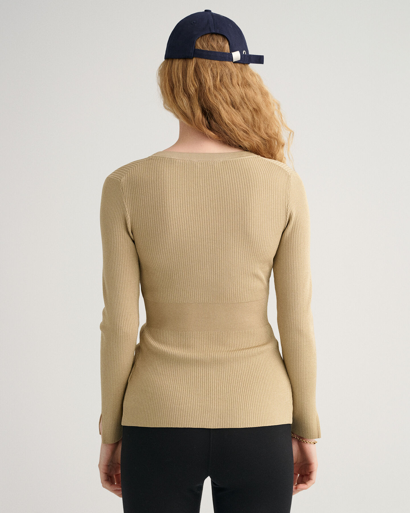 Gerippte Strickjacke