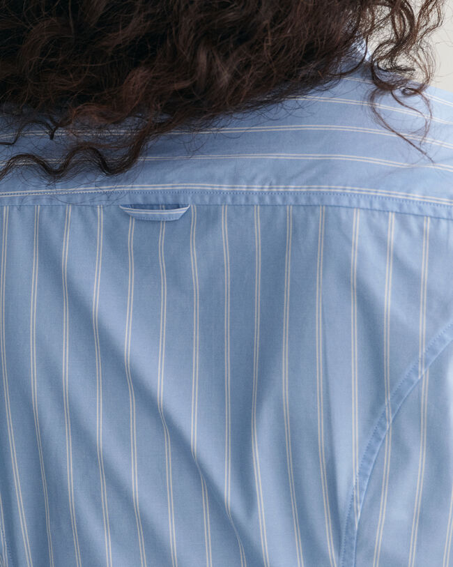 Midi-Hemdblusenkleid mit Streifen