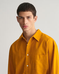 Oversized Hemd aus Seiden-Woll-Noppengarn