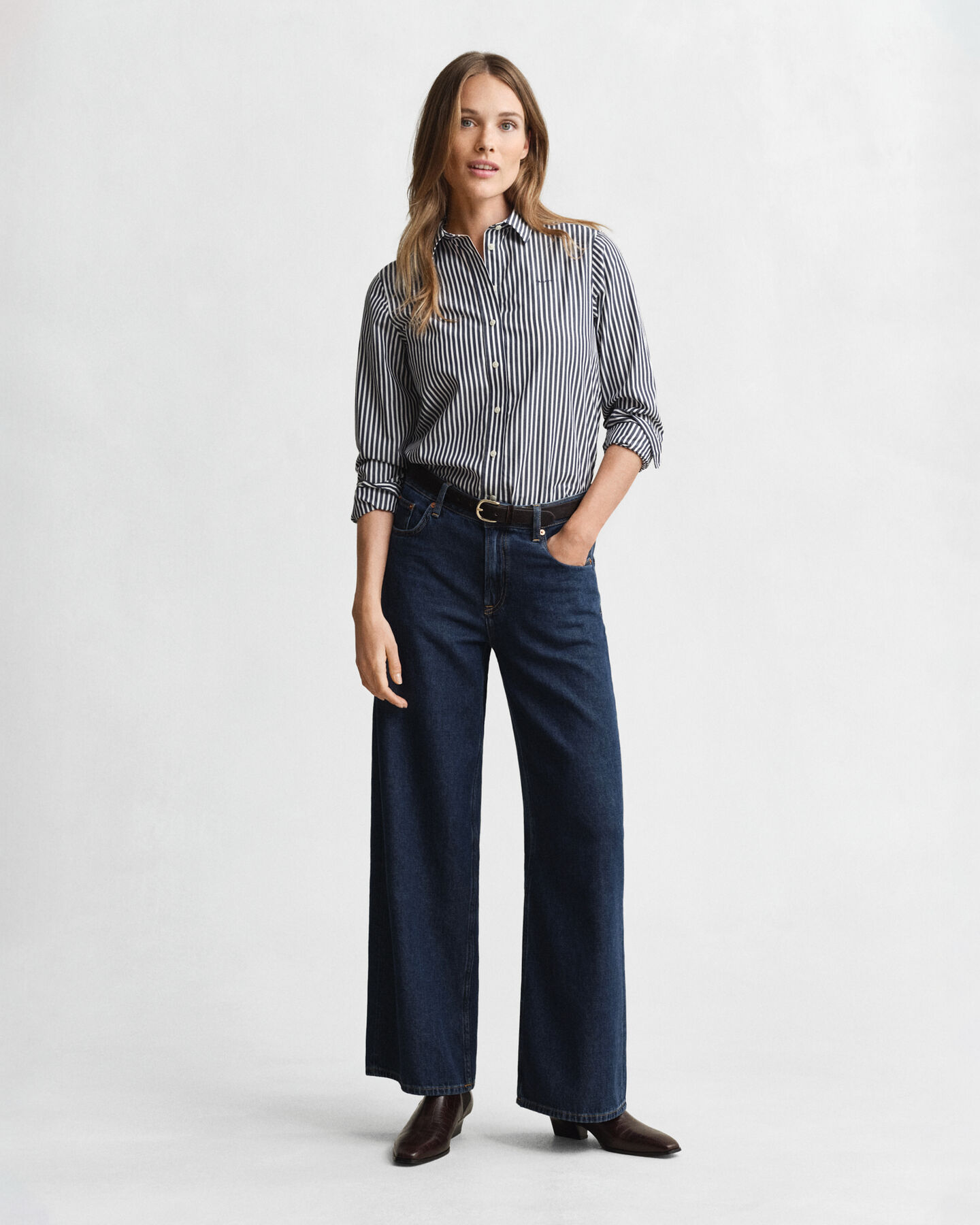 Regular Fit Classic Popeline Hemd mit Streifen