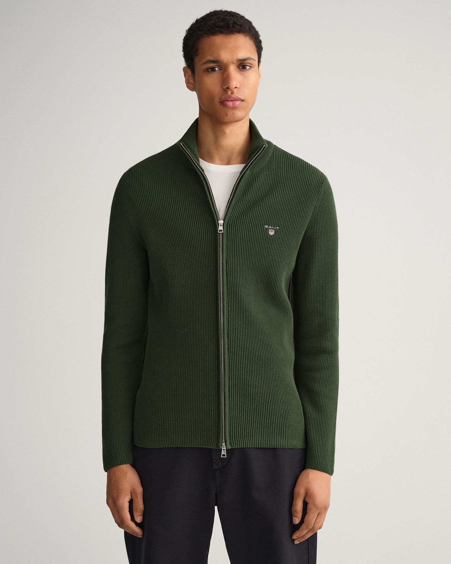 Strickjacke mit gerippter Struktur