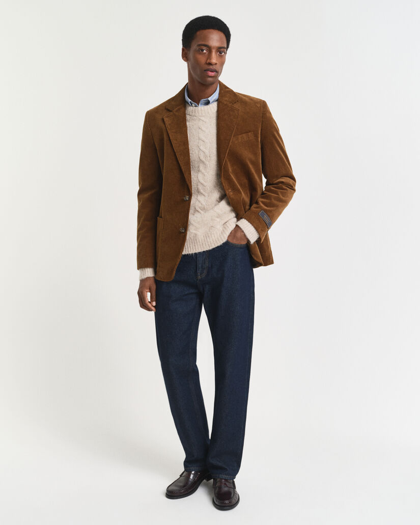 Zopfstrick Rundhalspullover