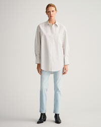 Oversized Bluse mit Nadelstreifen