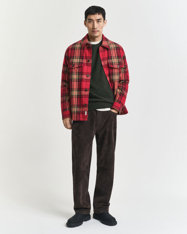 Wollmix Rundhalspullover mit Noppenstruktur