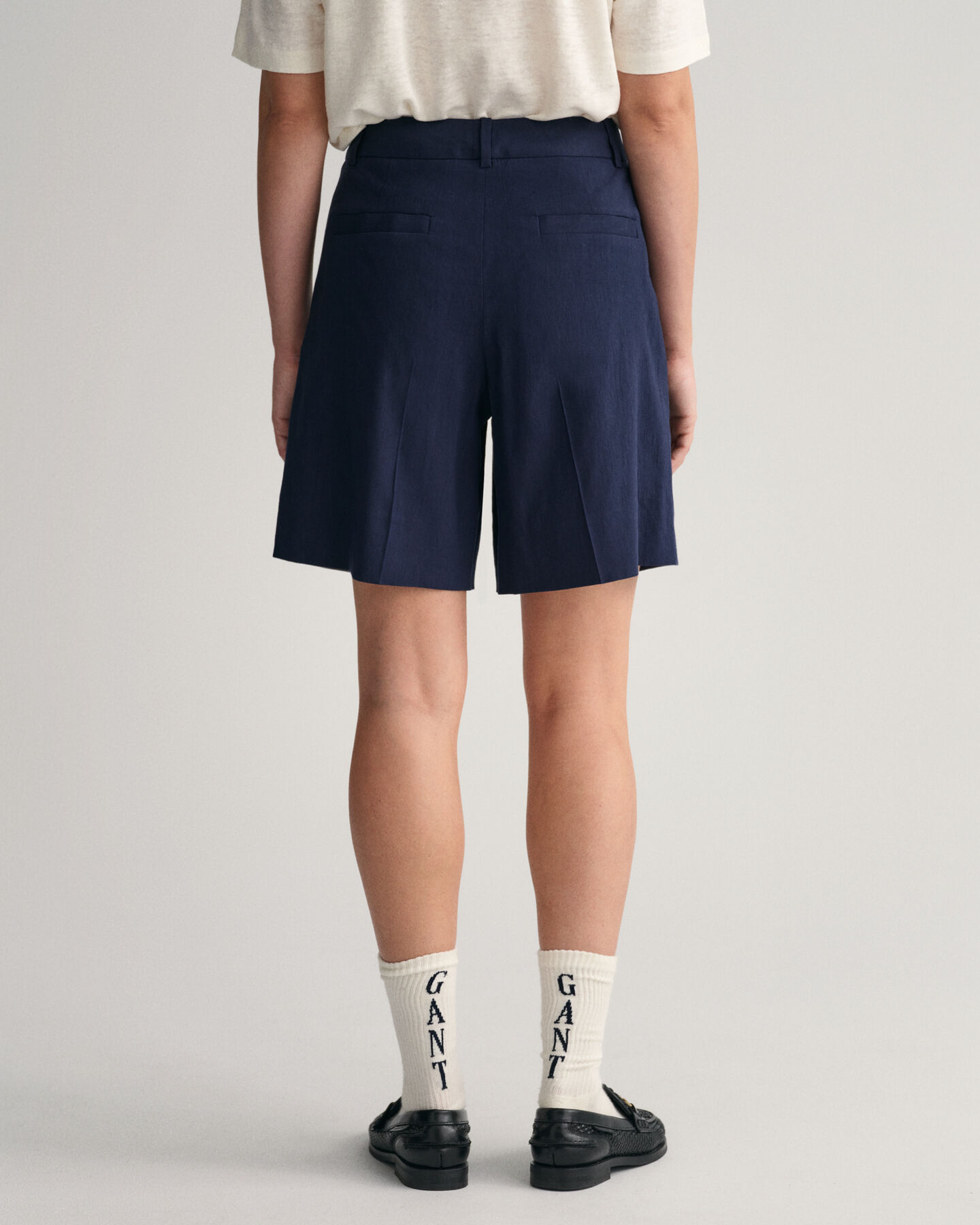 Stretch Leinen Shorts