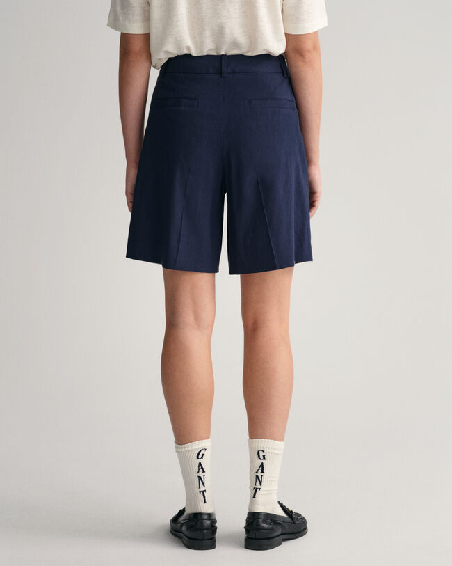 Stretch Leinen Shorts