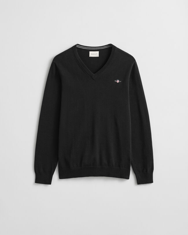 Klassischer V-Neck Pullover aus Baumwolle