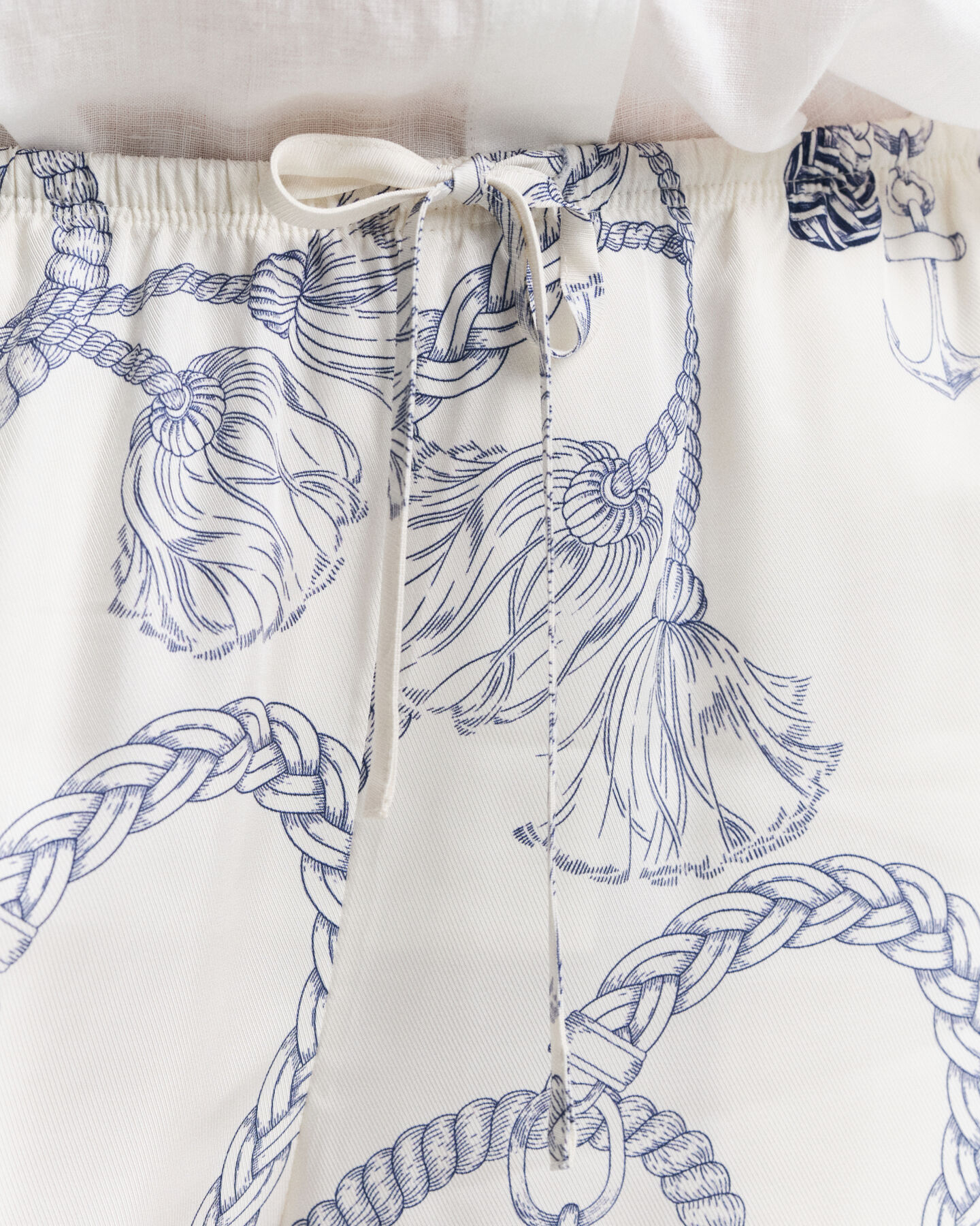 Relaxed Fit Sailing Print Hose mit Kordelzug