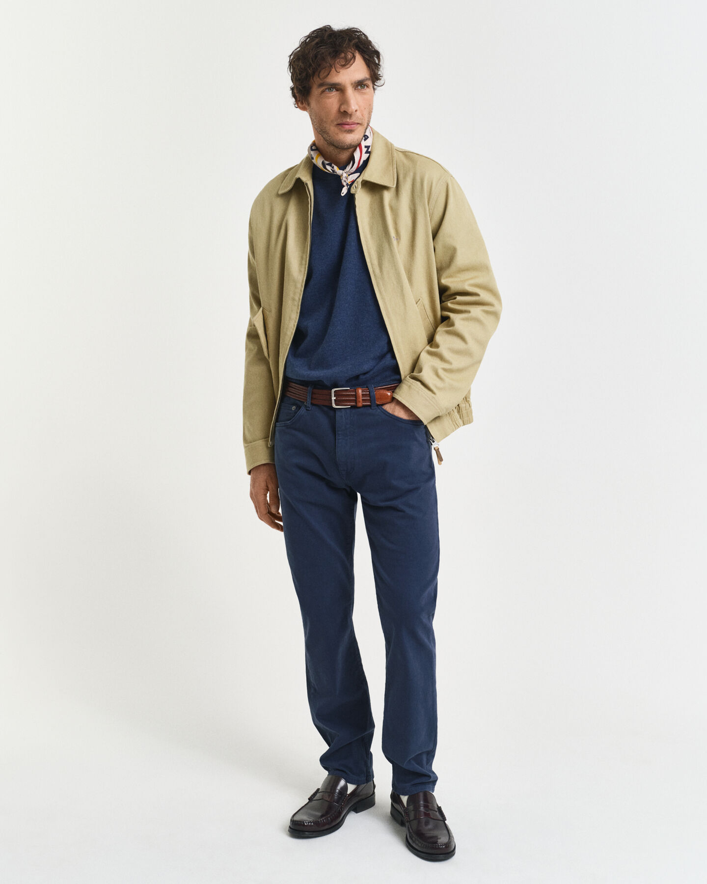 Klassischer Rundhalspullover aus Baumwolle