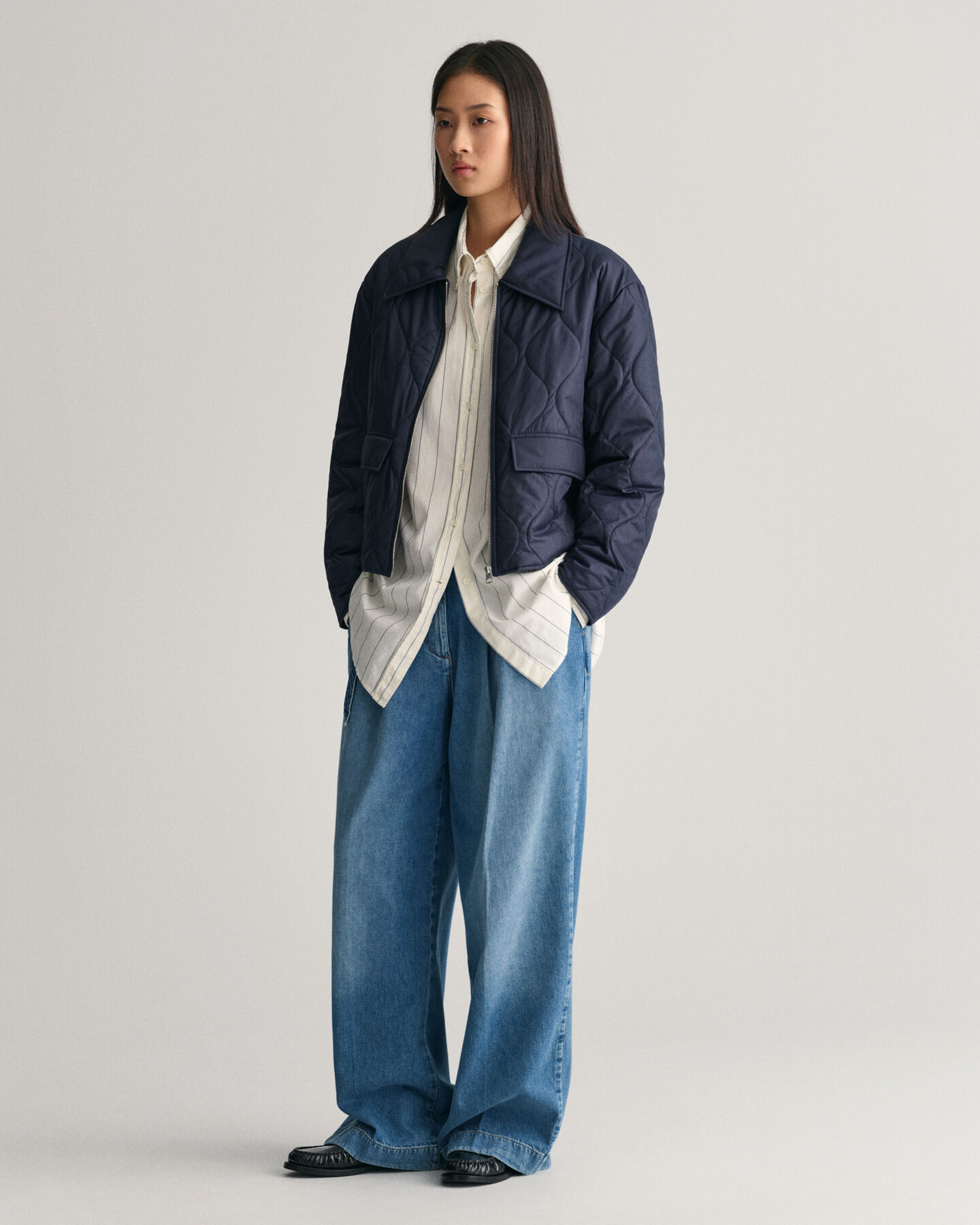 Steppjacke mit Kragen