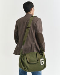 G Badge Duffel Bag aus Baumwollcanvas