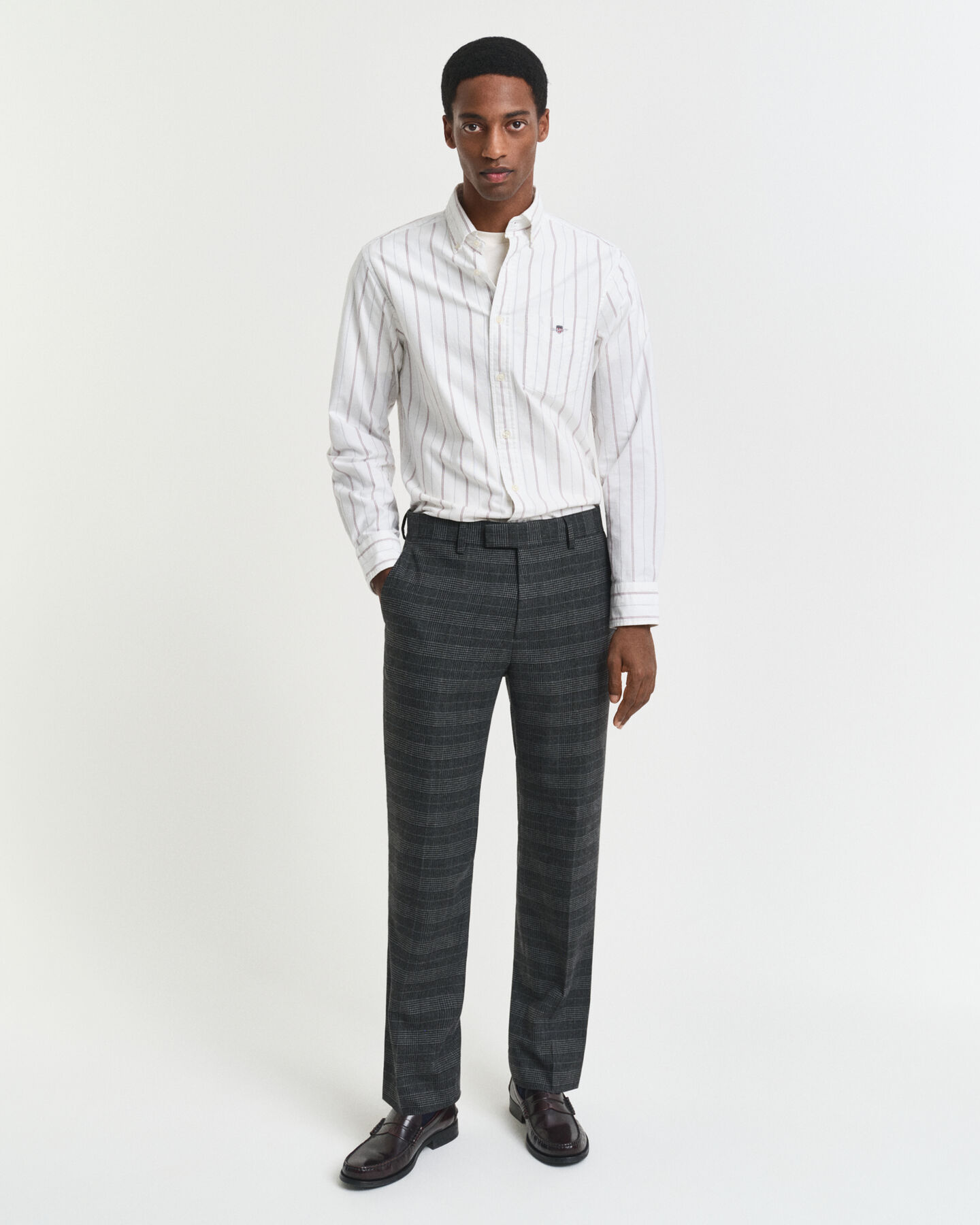 Slim Fit Glen Check Anzughose
